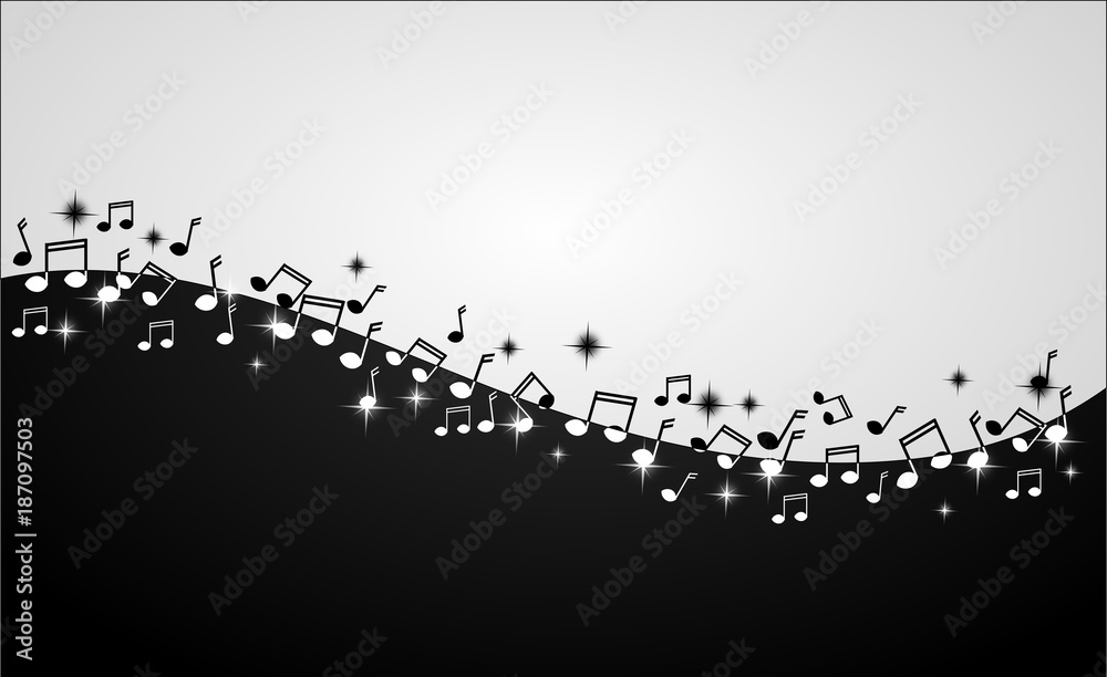 Music background decorated with notes Music background decorated with notes