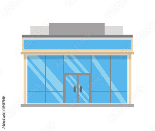 Supermarket building. Vector