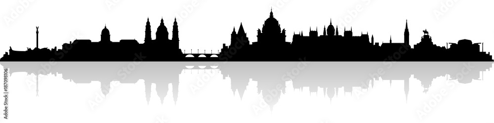 Naklejka premium Skyline Budapest