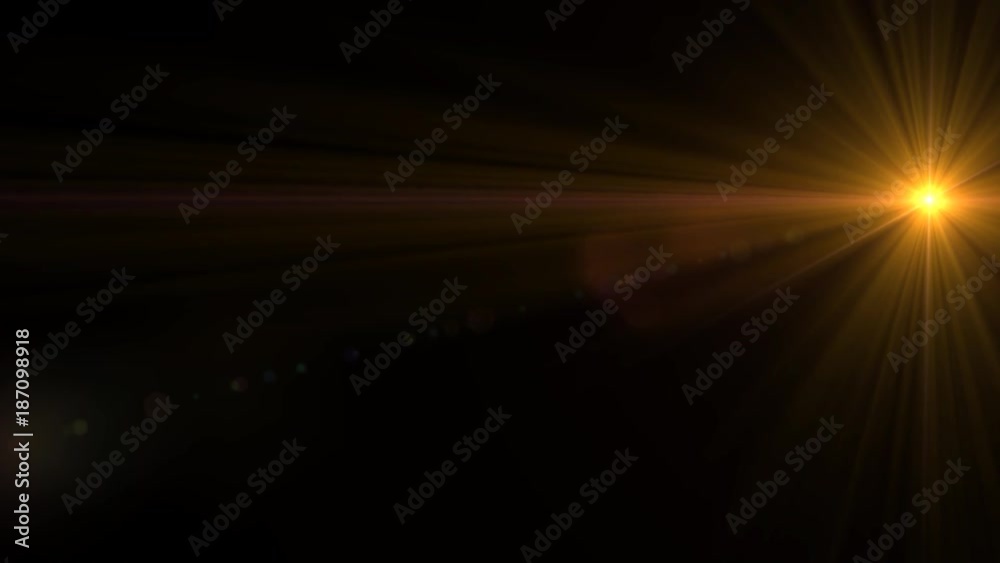Flash light & Flare theme Sun moving across the black background. Flash light & Flare theme Sun moving across the black background.