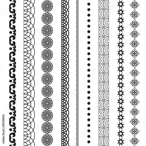 Tribal geometric pattern. Aztec and Navajo ornament. 