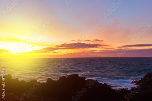 Sundown in Tenerife Island