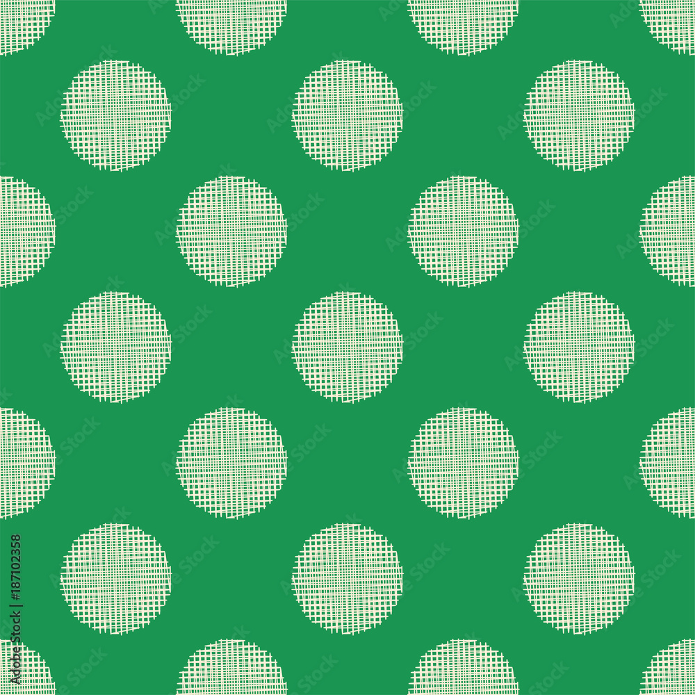 scribble effect polka dots seamless pattern