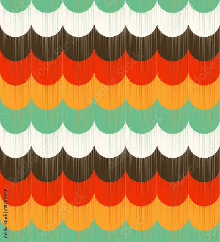 seamless wave geometric fabric pattern