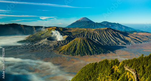 Mount Bromo volcano during sunrise, East Java, Indonesia. © calcassa