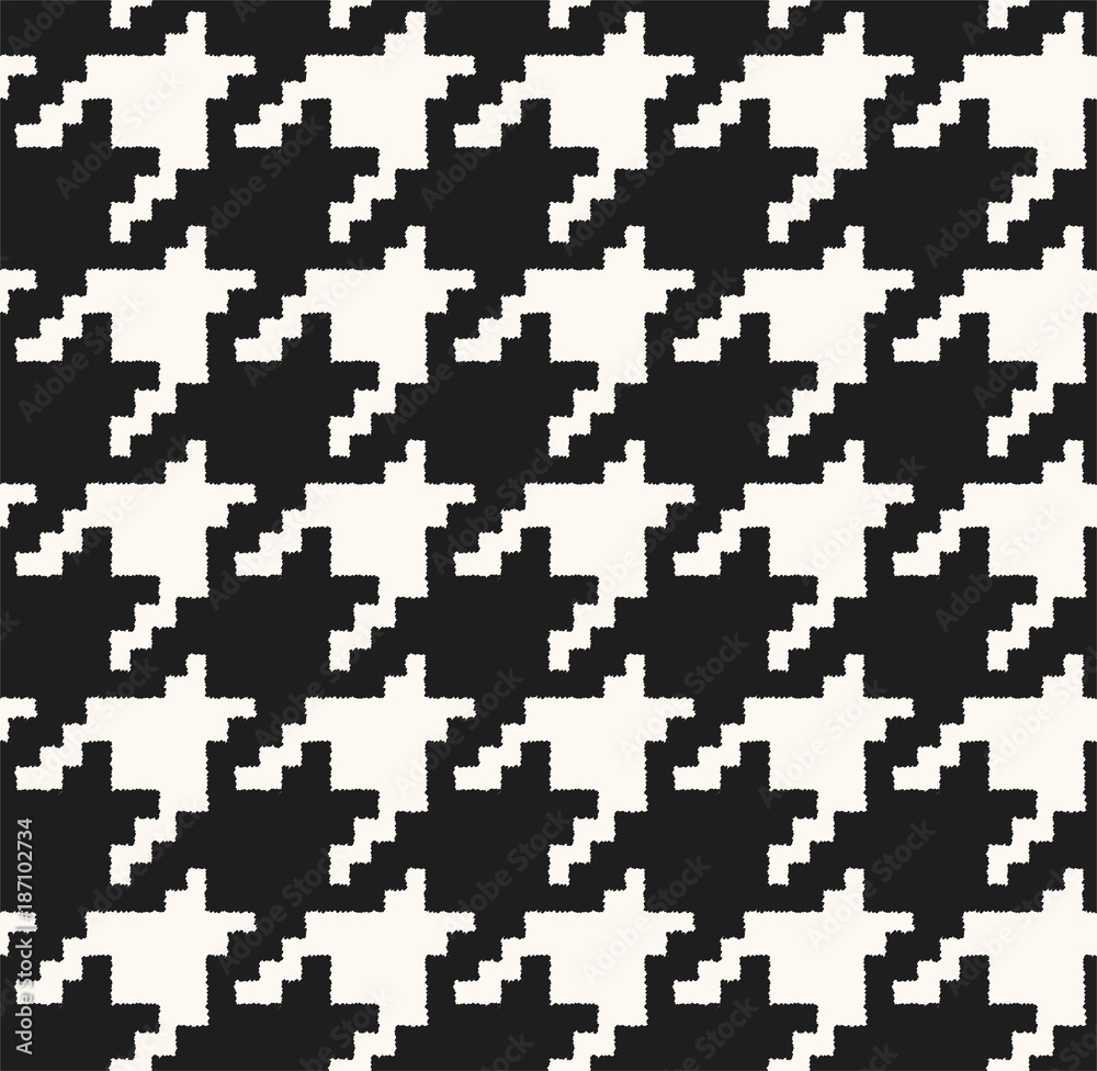 houndstooth seamless pattern. Fabric background houndstooth seamless pattern. Fabric background