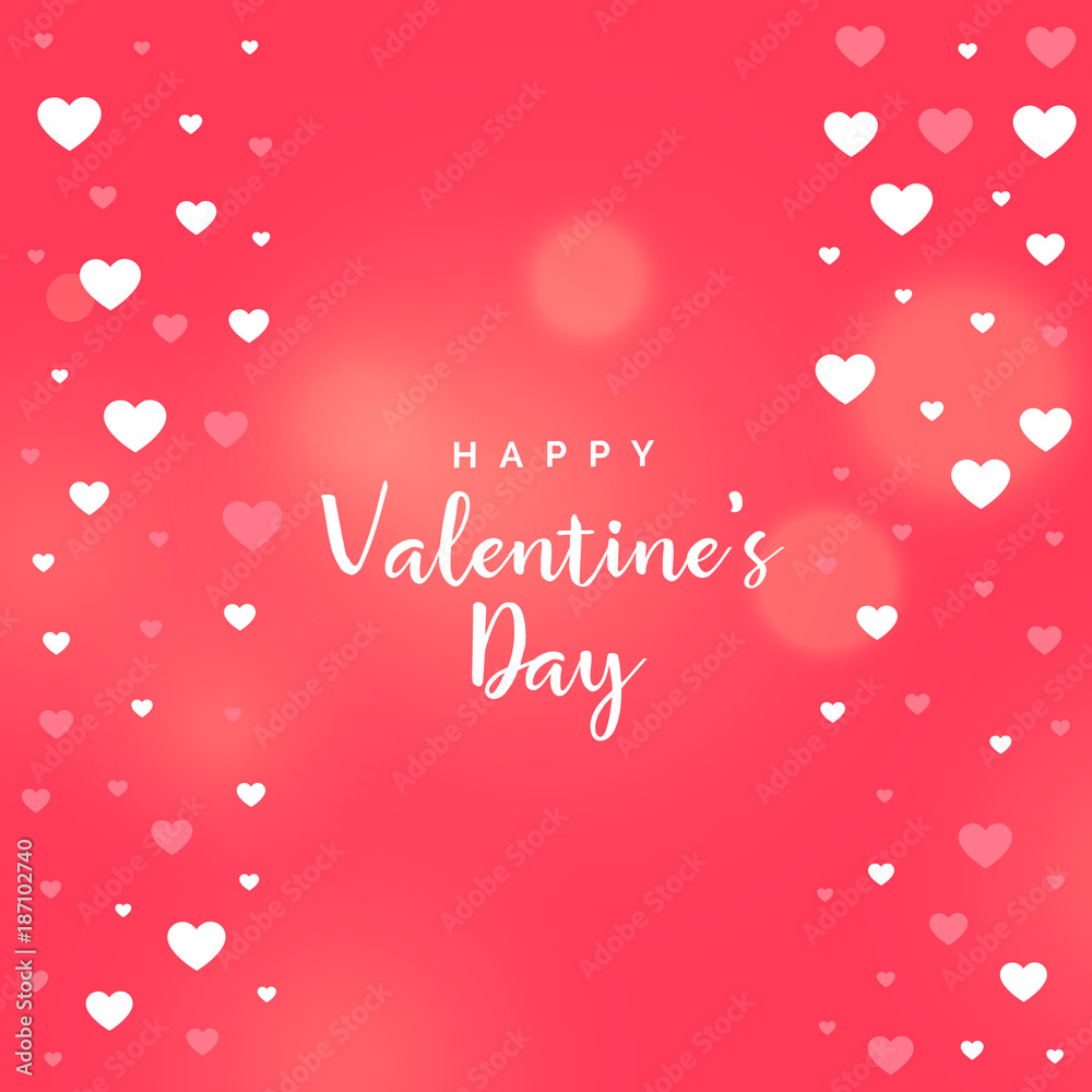 pink valentine's day heart vector background