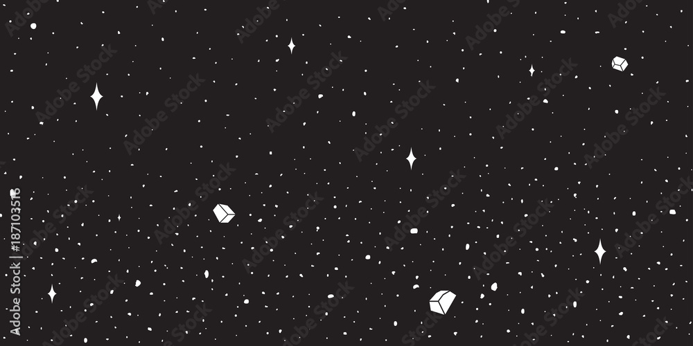 vector outer space star planet night sky background wallpaper Stock ...