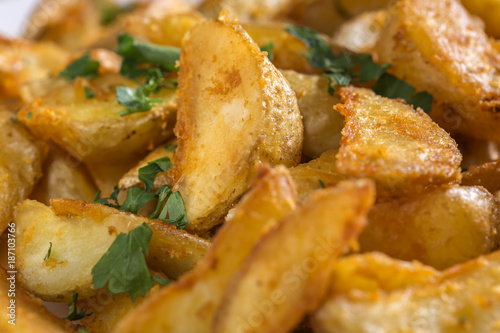 Potato wedges with a spicy Mexican coating
