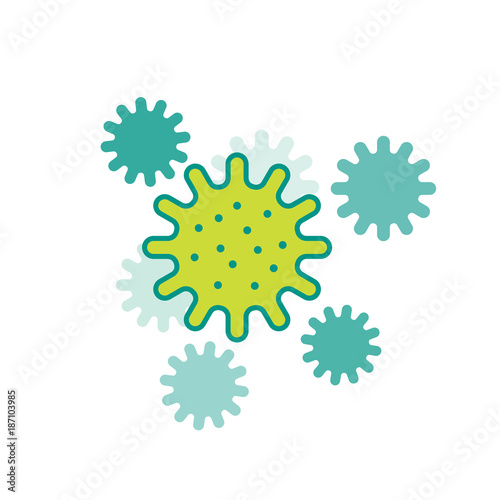 bacteria, microbes and viruses vector illustration