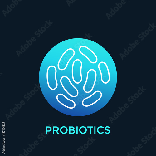 probiotics line icon