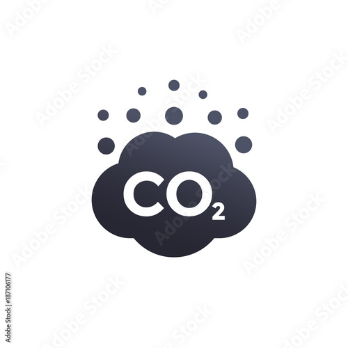co2 emissions vector icon photo