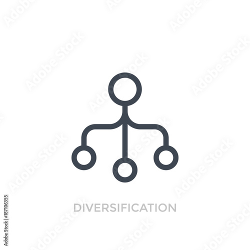 diversification vector linear icon