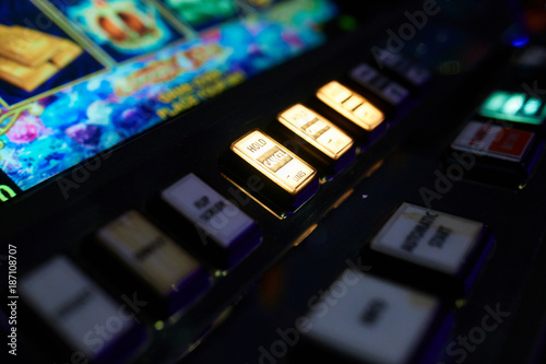 Slot machine closeup