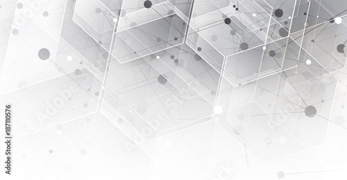 Abstract technology particle. Virtual molecule background. Computer generated for business solution and presentation