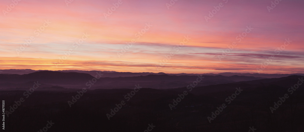 Fototapeta premium The landscape of the Serbian village