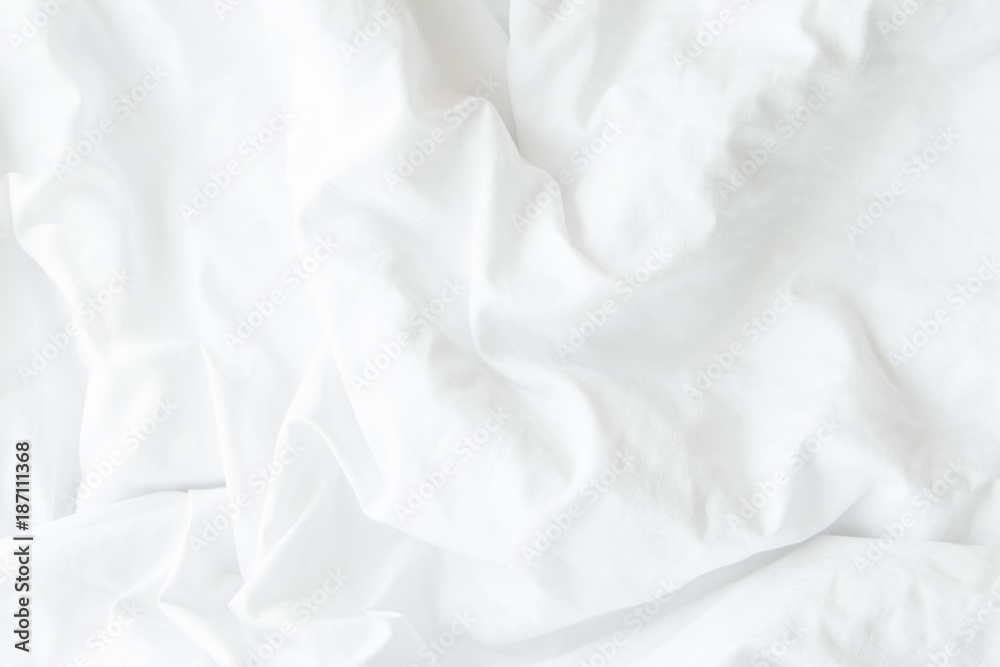 hefboom audit beetje Soft fabric texture , comfortable bed sheet wrinkles Stock Photo | Adobe  Stock