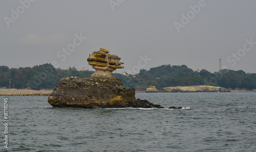 Pine tree islands in Matsushima, Japan photo