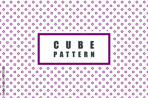 Cube objects vector pattern. Geomteric pattern for background or texture