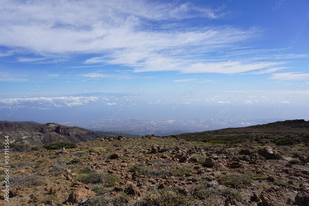 el teide montana guajara teneryfa ocean 