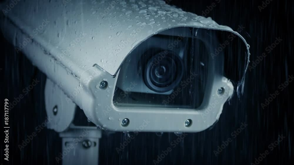 CCTV Camera In Heavy Rain CCTV Camera In Heavy Rain