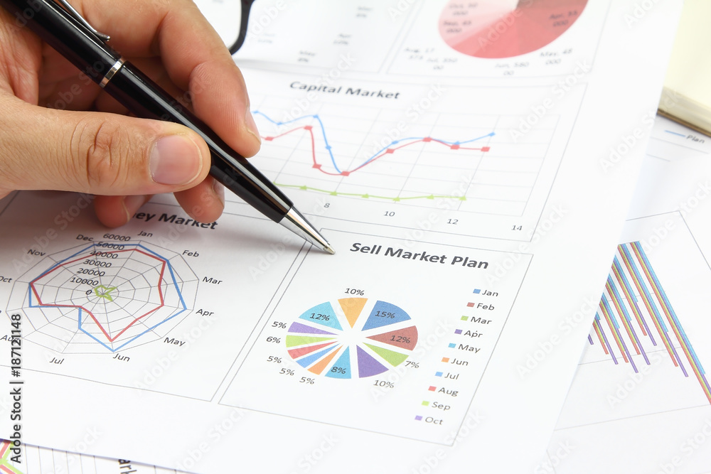 Businessman Summary report sell market plan and capital market Businessman Summary report sell market plan and capital market