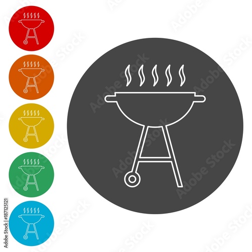 BBQ, Grill Or Barbecue icon 
