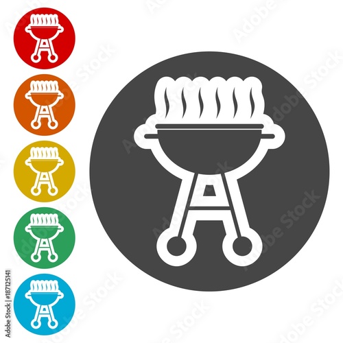 BBQ, Grill Or Barbecue icon 