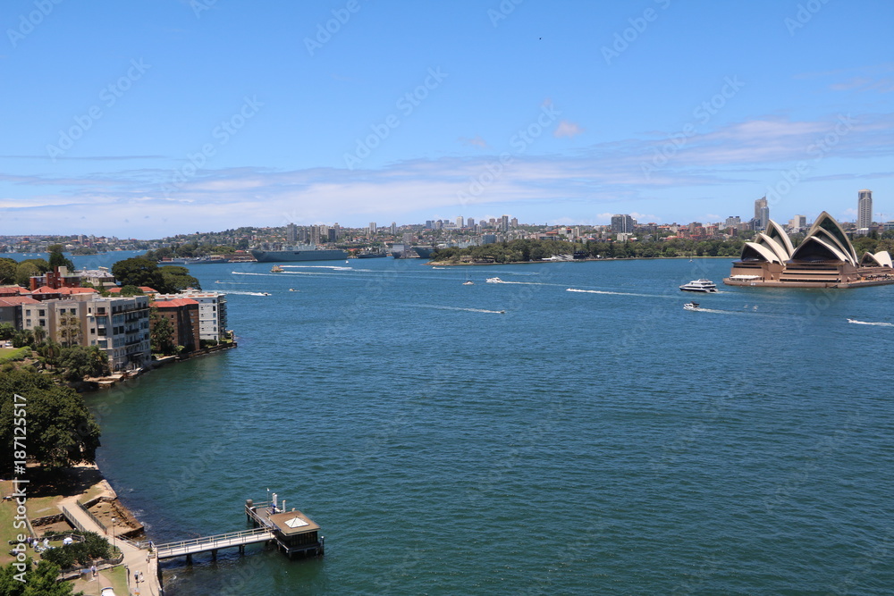 View from Milsons Point to Sydney, New South Wales Australia