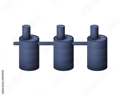 Septic tank. The system of Sewerage.