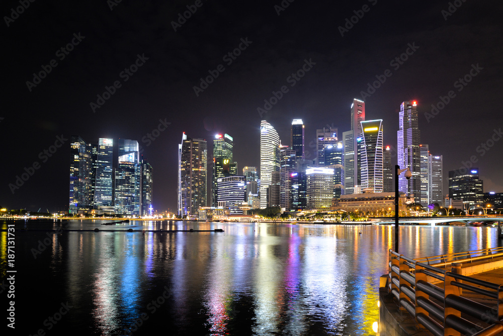 Obraz premium Skyline Singapur