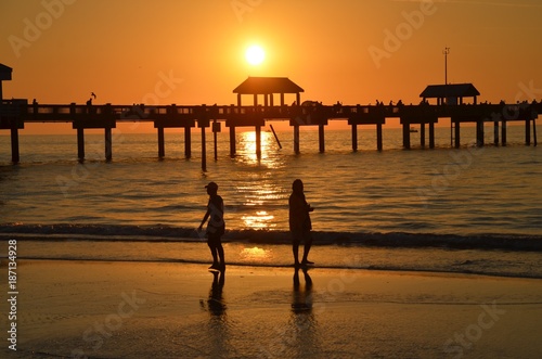 Beach silhouettes 