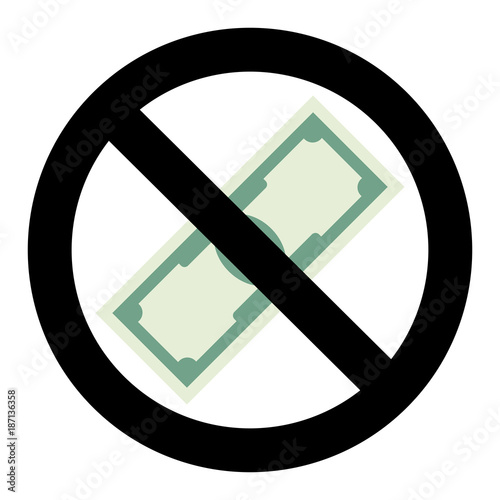 No cash money icon