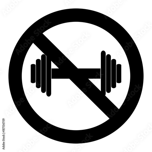 No exercise workout symbol