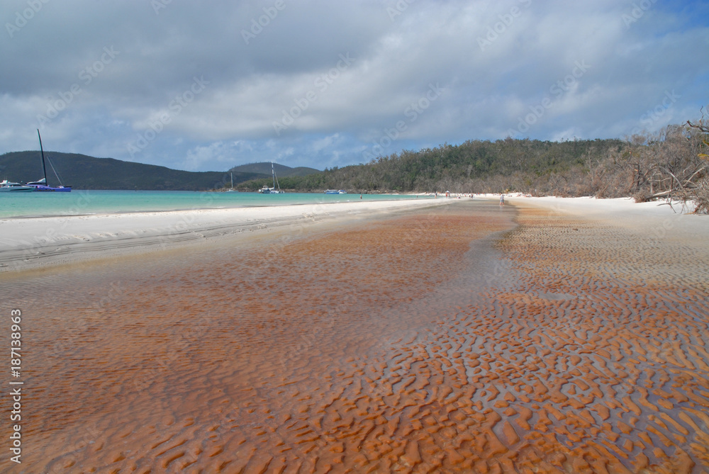 Red sand at Whitehaven Beach, Australia