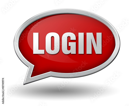 login badge concept 3d illustration