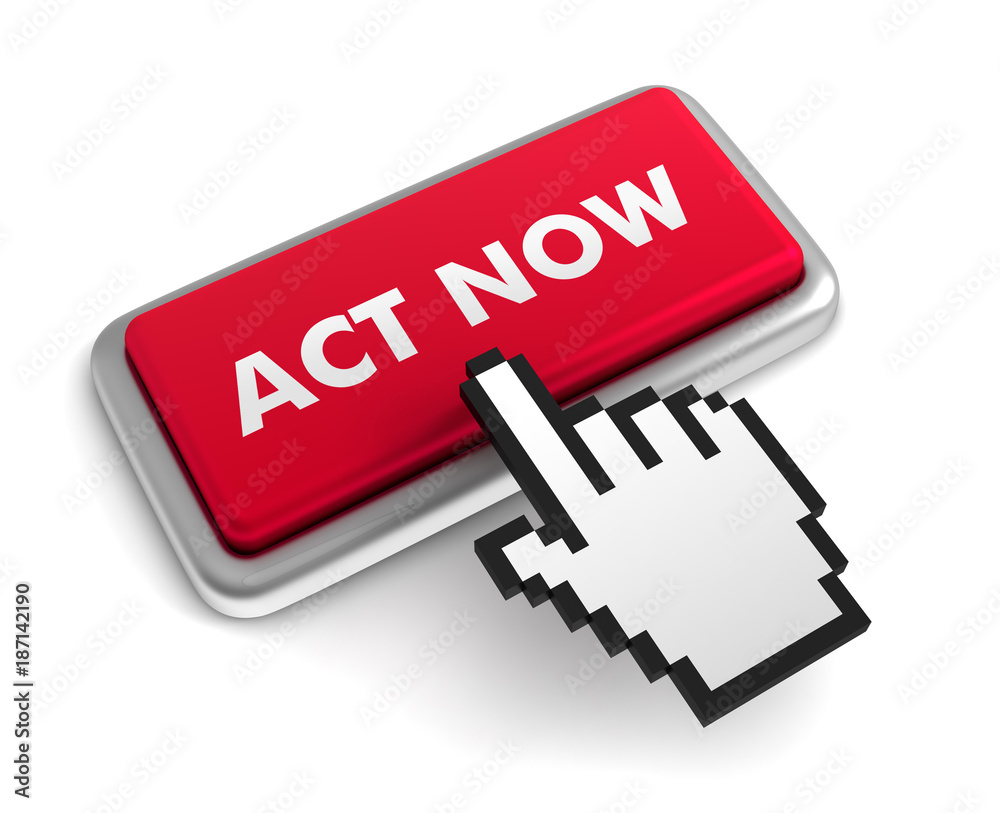 act now keyboard concept 3d illustration act now keyboard concept 3d illustration