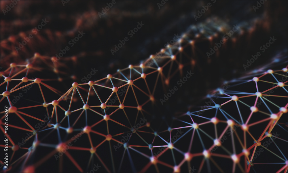 Connecting lines and dots, illustration Connecting lines and dots, illustration