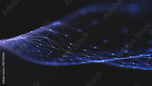 Blue connecting lines, illustration