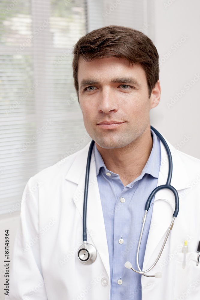 Doctor in uniform looking away Doctor in uniform looking away