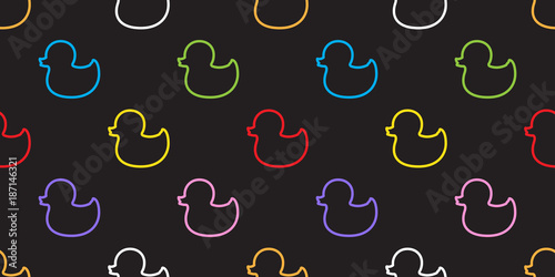 Duck Rubber Seamless Pattern vector isolated Background Wallpaper