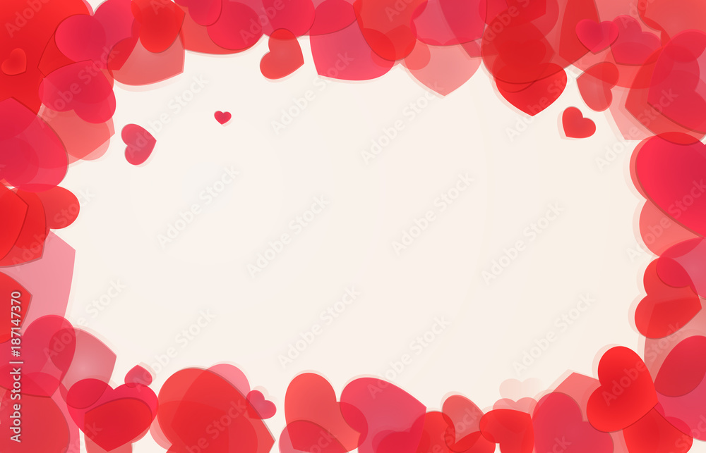 Saint Valentine's heart frame. Love sign background