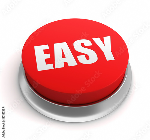 easy push button concept       3d illustration photo