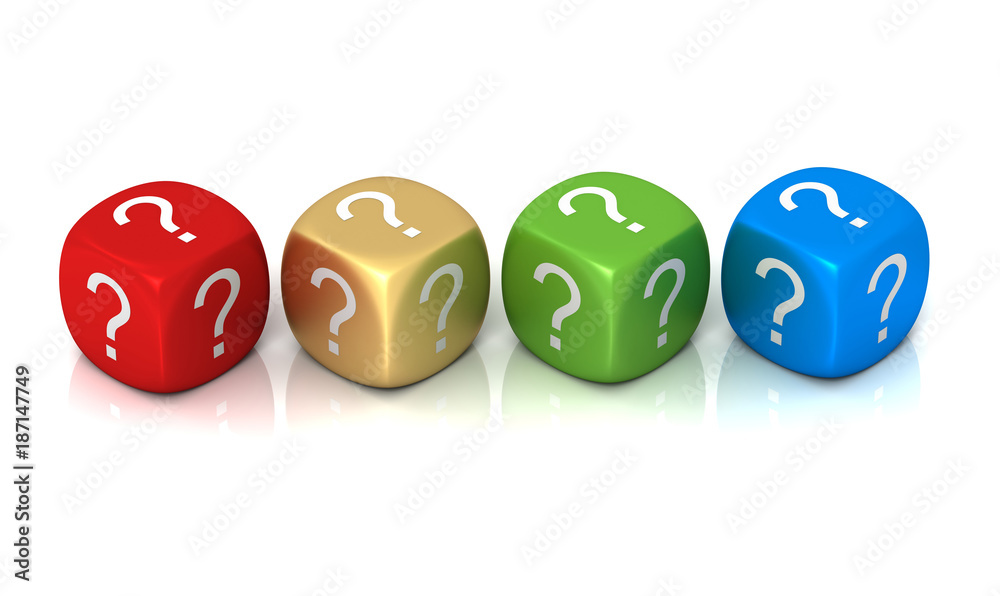 question cubes concept 3d illustration question cubes concept 3d illustration