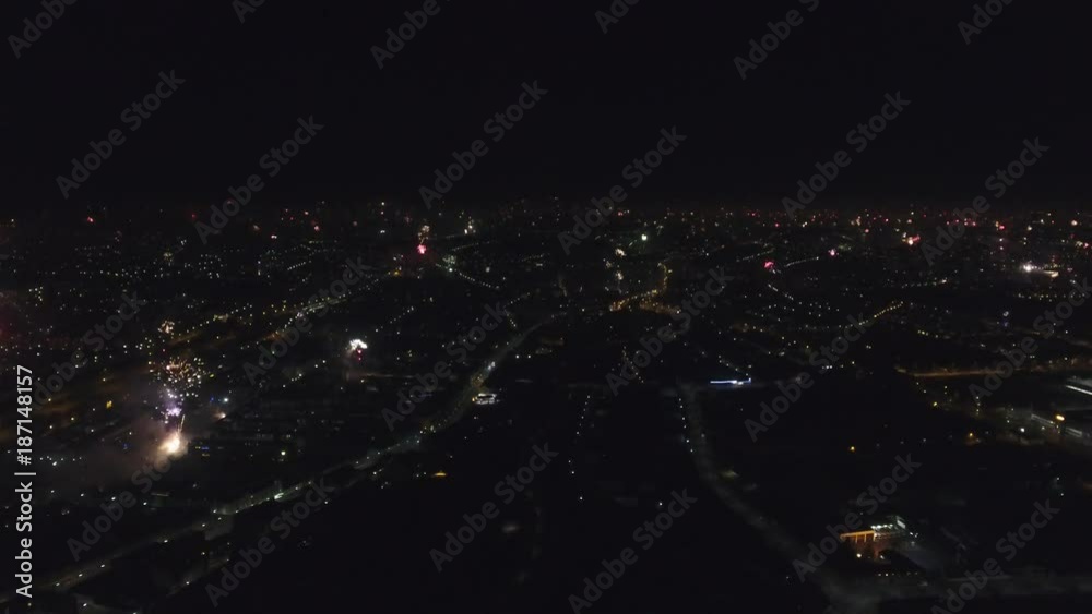 Silvester Feuerwerk über Wien aus der Luft Silvester Feuerwerk über Wien aus der Luft