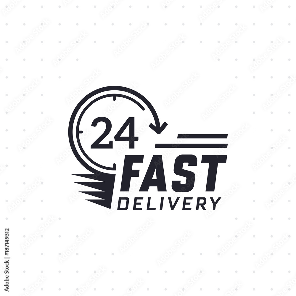 Fast delivery 24 hour in black color. Delivery label for online ...