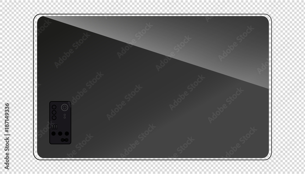Modern Flat Tv Screen - Back View - Transparent Background Modern Flat Tv Screen - Back View - Transparent Background