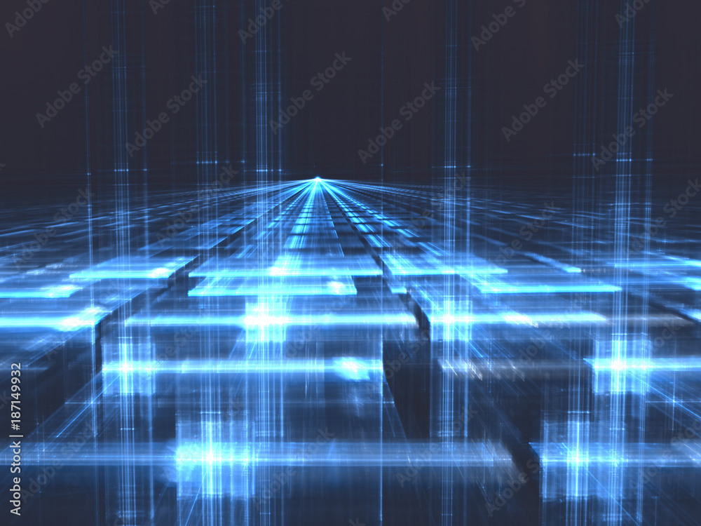 Fototapeta premium Perspective background - abstract digitally generated image