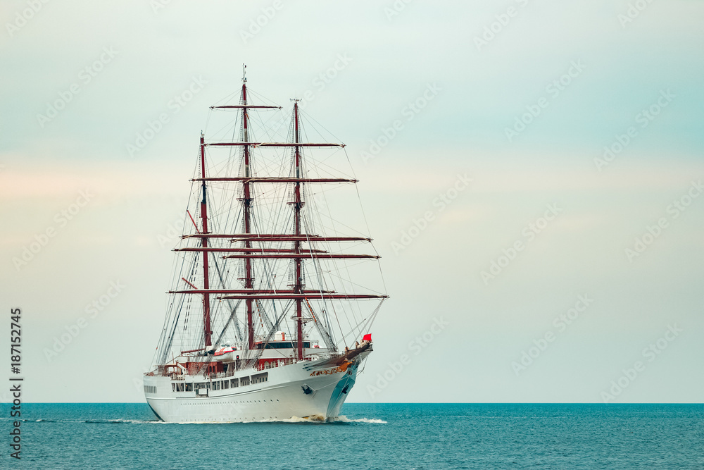 Three mast sailing ship