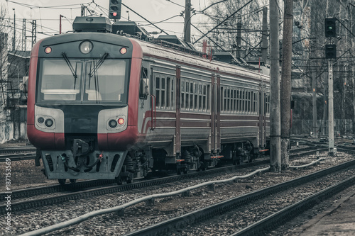 Red passenger train